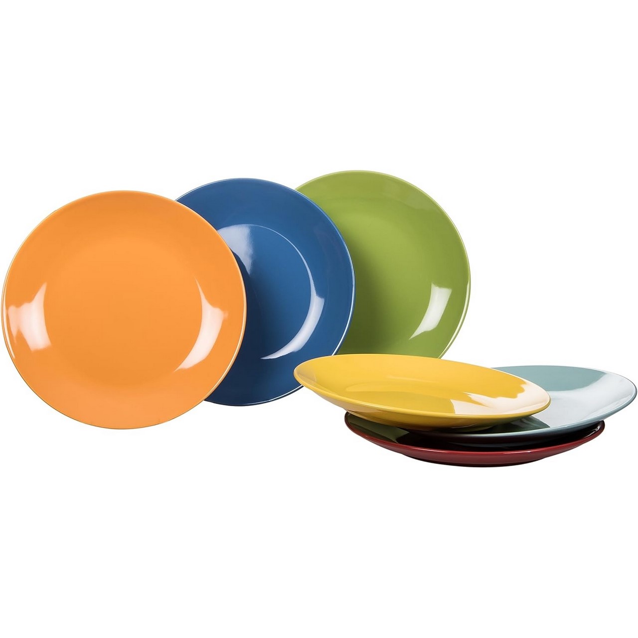 Acquista online Kaleidos set 6 Piatto Piano multicolor Gres porcellanato d.27 cm Kaleidos